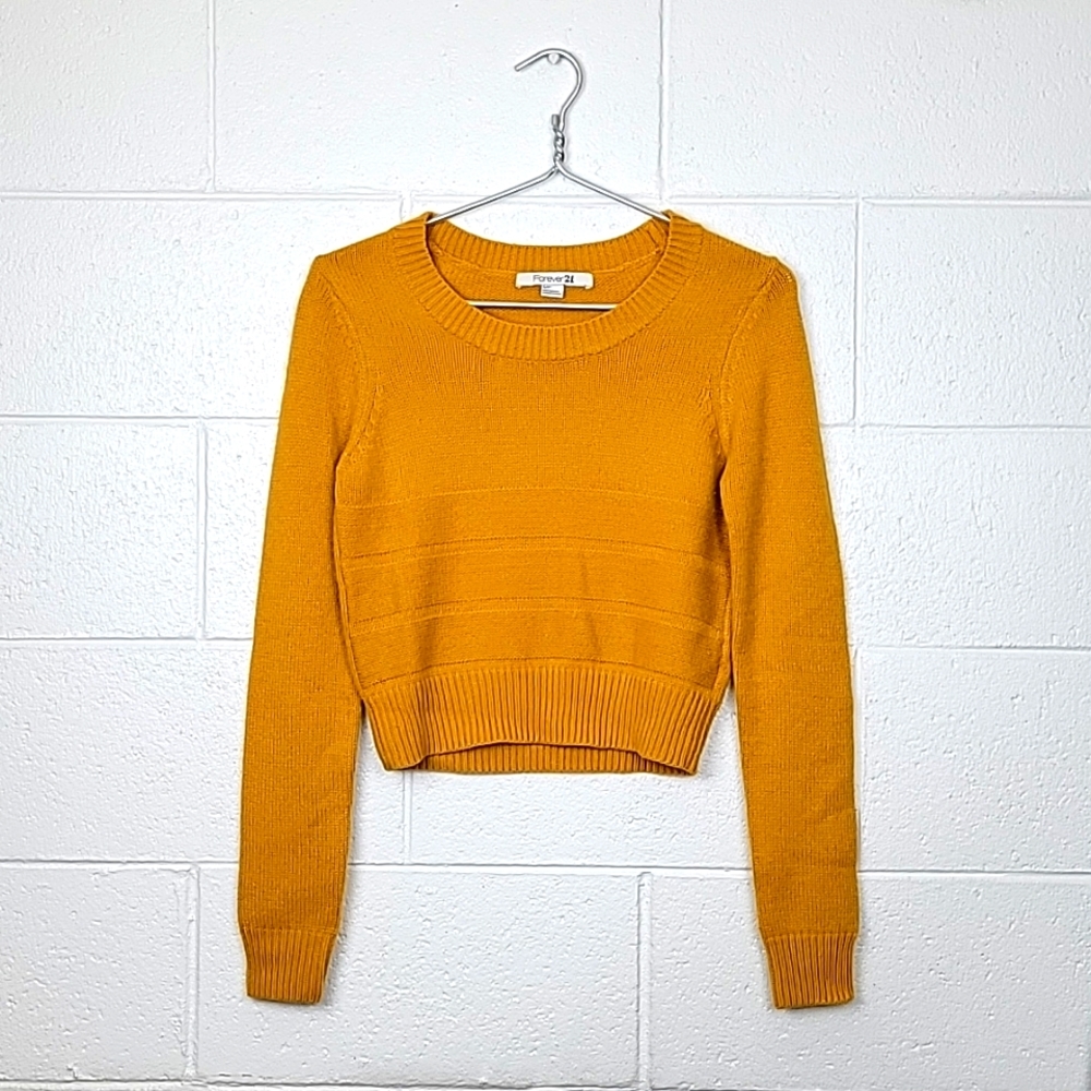 Mustard Cropped Sweater